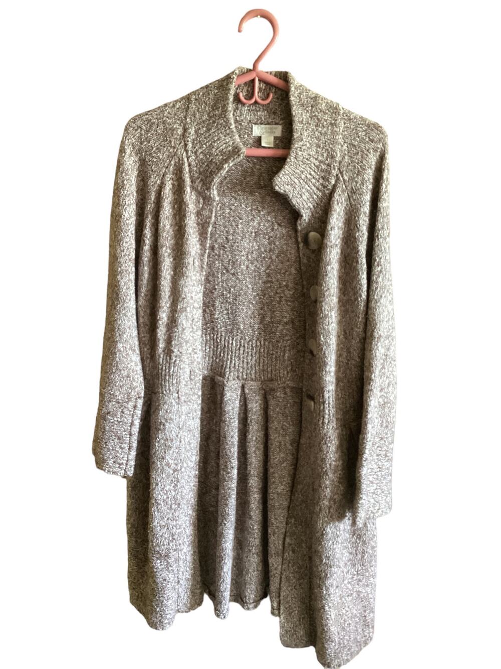 Christopher & Banks Heavy Knit  1/2 Button Sweater Jacket Size 5